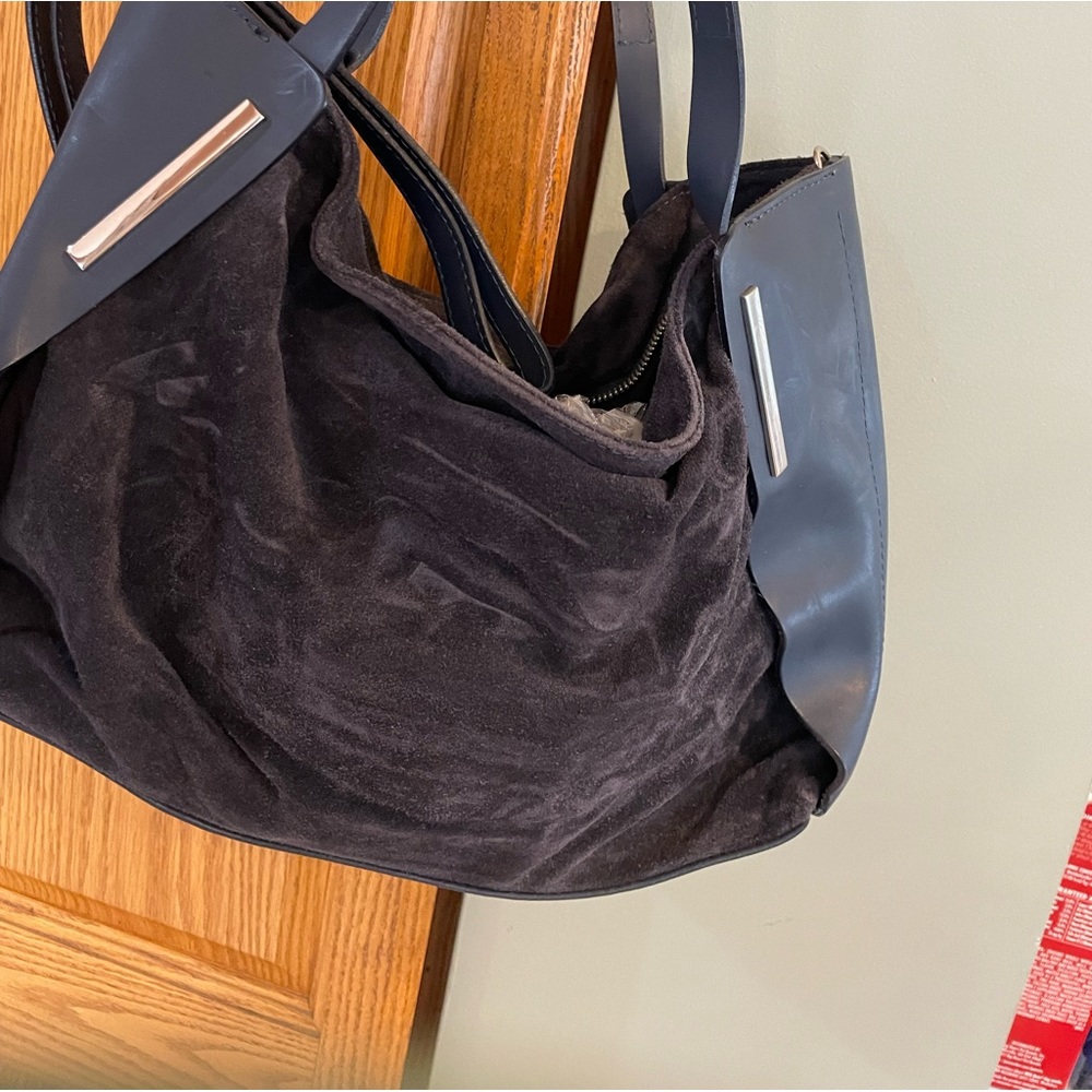 Italian leather/suede black purse